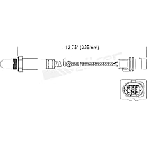 250-25107 Before Catalytic Converter Oxygen Sensor, Sold Individually, 5-wire, Walker Products Original Equipment Base Sensor