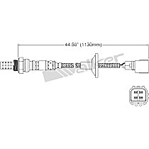350-34503 Driver Side, After Catalytic Converter Oxygen Sensor, Sold Individually, 4-wire, Walker Products Aftermarket Base Sensor