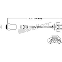 Before or After Catalytic Converter Oxygen Sensor, Eng. VIN: N, FI, Naturally Aspirated, GAS, Sold individually, 4-wire, 6 Cyl 3.2L, Walker Products Aftermarket Base Sensor - Before or After Catalytic Converter