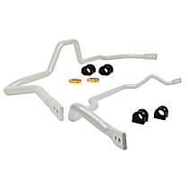 BHK001 Front and Rear Sway Bar Kit, Steel, Adjustable, Powdercoated Silver