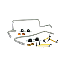 Front and Rear Sway Bar Kit, Steel, 22 mm Front; 18 mm Rear, Adjustable, Zinc-Plated