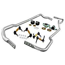 BNK006 Front and Rear Sway Bar Kit, Steel, 33 mm; 20 mm, Non-adjustable, Powdercoated Gray