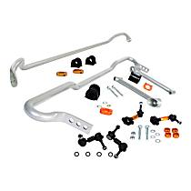 Front and Rear Sway Bar Kit, Steel, 22 mm, Non-adjustable
