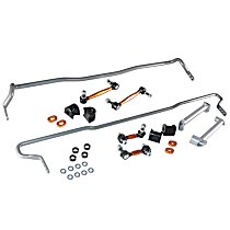 BSK020 Front and Rear Sway Bar Kit, Steel, 22 mm; 18 mm, Non-adjustable, Powdercoated Gray