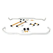 Front and Rear Sway Bar Kit, Sway bar Front 24mm (3 point adjustable) and Rear 24mm (3 point adjustable). Suits FWD models with rear control arm link mount - contains BWF19XZ, BWR20XZ, KLC167A and KLC141 - essential to 'Activate more grip', Steel