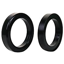 W73385 Coil Spring Insulator - Black, Synthetic Elastomer, Direct Fit, Set of 2
