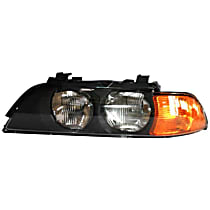 20-6550-90 Headlight Assembly (Halogen) with Yellow Turn Signal - Replaces OE Number 63-12-8-385-091