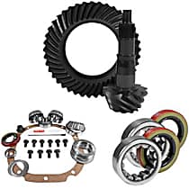 8.8" Ford 4.56 Rear Ring & Pinion, Install Kit, 2.53" OD Axle Bearings & Seals