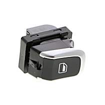 Front, Passenger Side Window Switch, engdesig: DDTA, Black