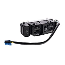 V30-73-0205 Front, Driver Side Window Switch Black