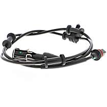 Front, Driver or Passenger Side ABS Speed Sensor, Aftermarket Grade; With Harness