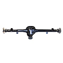 Rear, Driver or Passenger Side Axle Assembly, Ford . in. Ring Gear, Flat Flange Pinion Yoke, Without ABS, With Posi Traction, Remanufactured, 5.0L 8Cyl