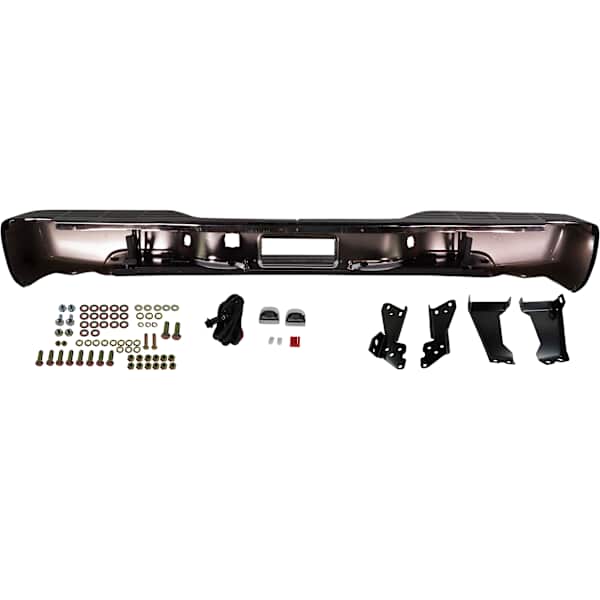 Replacement Step Bumper, Chrome, Face Bar and Pads, Fleetside 