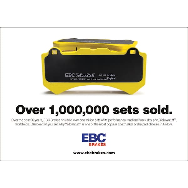 EBC® DP41937R Front 2Wheel Set Aramid Fiber Brake Pads, Yellowstuff