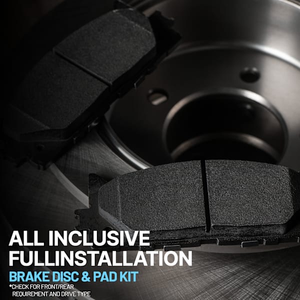 SureStop® Front Brake Disc and Pad Kit, Cross-drilled and