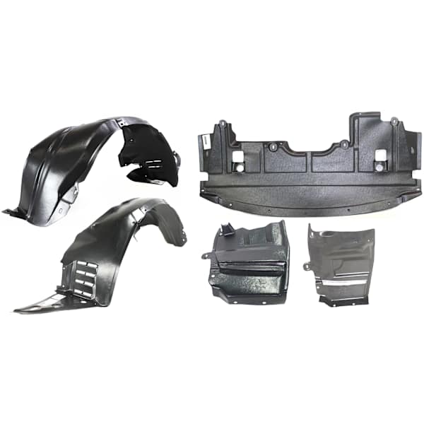 Replacement 5Piece Kit Front, Driver and Passenger Side Fender Liner
