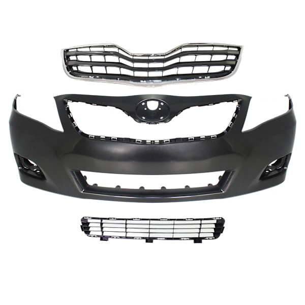 Replacement 3-Piece Kit Front Primed Bumper Cover, USA Built