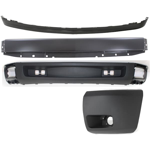 Replacement 4Piece Kit Front Bumper, Primed, For Models With Fog