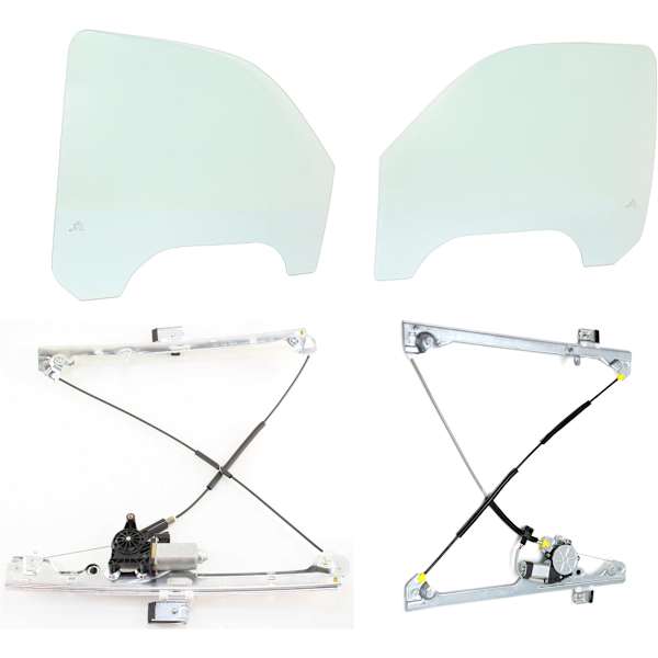 Replacement 4Piece Kit Front, Driver and Passenger Side Door Glass