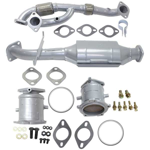 Evan Fischer® 4Piece Kit Front and Rear Catalytic Converter, Federal