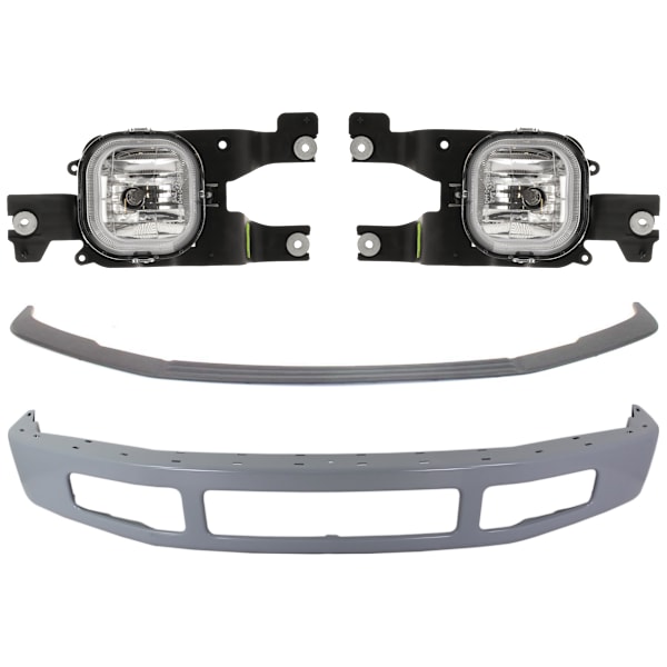 Replacement 5Piece Kit Front Bumper, Paint To Match, with Bumper Trim