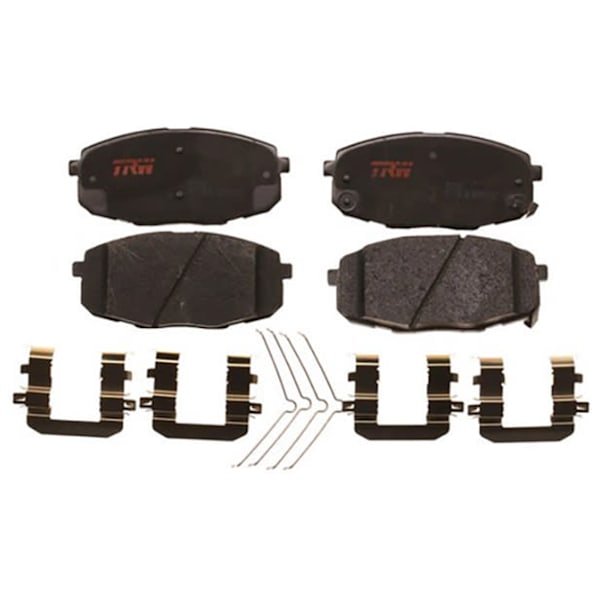 TRW® KIT0729242592 Front Brake Disc and Pad Kit, Plain Surface 5 Lugs