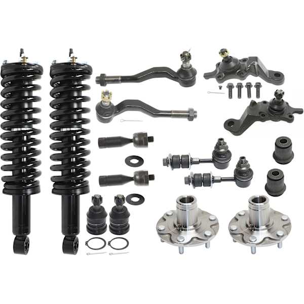 TrueDrive 16Piece Kit Front, Driver and Passenger Side Suspension with Ball Joints, Control Arm