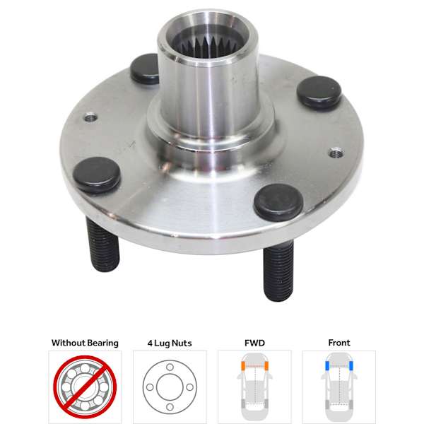 TrueDrive Front, Driver or Passenger Side Wheel Hub Kit with Wheel
