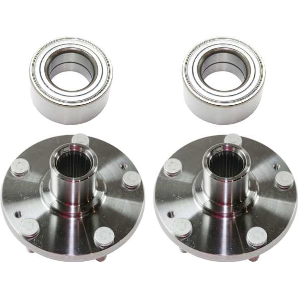 TrueDrive 4Piece Kit Front, Driver and Passenger Side Wheel Hub, includes Wheel Bearings KIT