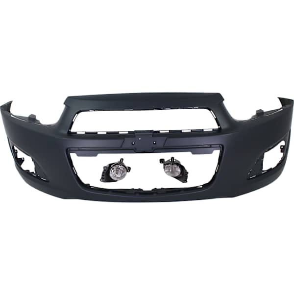 Replacement 3Piece Kit Front Primed Bumper Cover with Fog Lights, LS