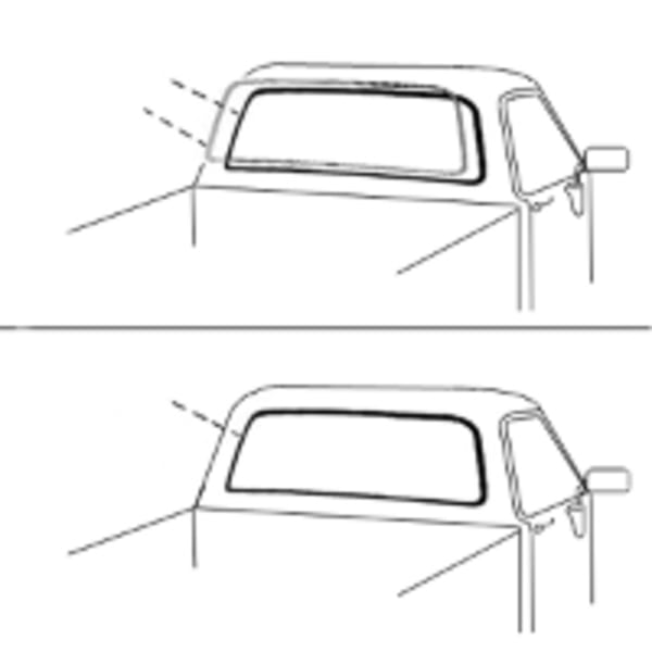Precision Parts WCR DB3128 Rear Window Seal Glass Weatherstrip Sold individually