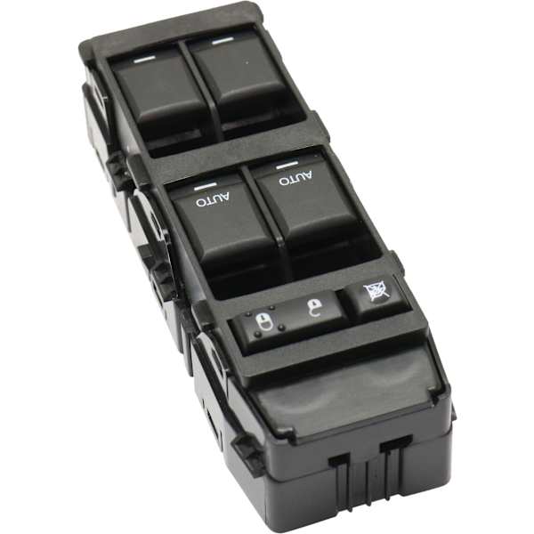 Replacement Front, Driver Side Window Switch, Black, 6Button, 14Prong