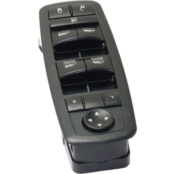 Replacement Front, Driver Side Window Switch, Black, 10-Button