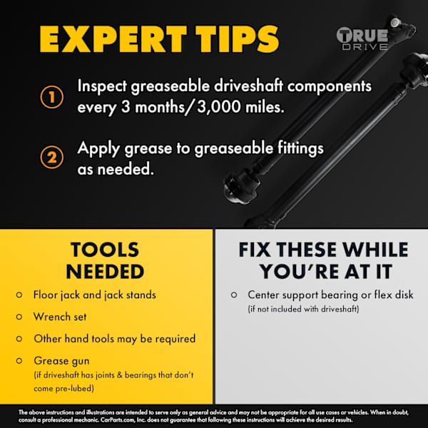 TrueDrive Front Driveshaft, Four Wheel Drive, With 26.38 in. (670mm