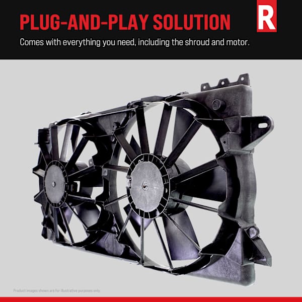 Replacement Radiator Fan - With Control Module, 6 Cyl., 3.5L 