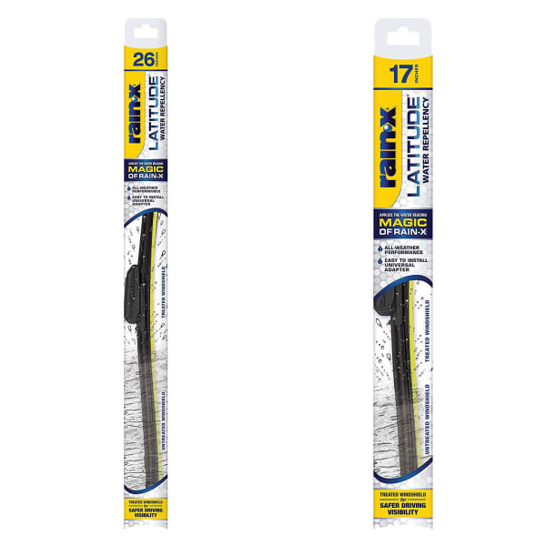 Rain-X® SET-R495079283-2FT Front Latitude Water Repellency 2-n-1 Series Wiper  Blades, Driver Side - 26 in.; Passenger Side - 17 in.