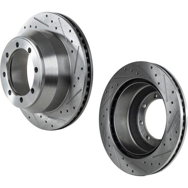 SureStop® Rear Brake Disc, Cross-drilled and Slotted, Vented
