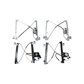 Front and Rear, Driver and Passenger Side Power Window Regulator, With Motor - Crew Cab