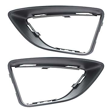 Replacement Driver and Passenger Side Fog Light Trim, Textured Black