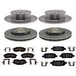 Raybestos® 2007 Nissan Altima Base 4 Cyl 2.5L - Rear Brake Disc and Pad Kit, Plain Surface, 5 Lugs, 291.59 mm, OE Equipped with Ceramic Pads, R-Line Series