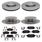 Raybestos® 2007 Nissan Altima Base 4 Cyl 2.5L - Rear Brake Disc and Pad Kit, Plain Surface, 5 Lugs, 291.59 mm, OE Equipped with Ceramic Pads, R-Line Series