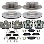 Raybestos® 2007 Nissan Altima Base 4 Cyl 2.5L - Rear Brake Disc and Pad Kit, Plain Surface, 5 Lugs, 291.59 mm, OE Equipped with Ceramic Pads, R-Line Series