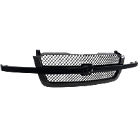 Grille, Paintable Shell with Gray Insert, with Center Bar and Emblem Provision