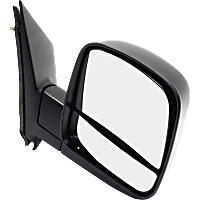 Passenger Side Mirror, Manual Adjust, Non-Heated, Manual Folding, Textured Black, No Signal Light, No Memory, No Puddle Light, No Auto-Dimming, With Blind Spot Glass
