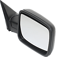 Passenger Side Mirror, Power, Heated, Manual Folding, Textured Black, No Signal Light, No Memory, No Puddle Light, No Auto-Dimming, No Blind Spot Feature