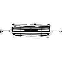 Grille Assembly, Chrome Shell with Painted Black Insert