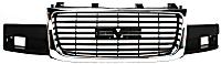 Grille Assembly, Chrome Shell with Painted Black Insert