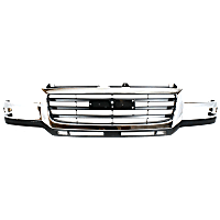 Grille Assembly, Chrome Shell with Painted Black Insert