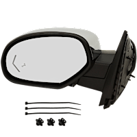 Driver Side Mirror, Power, Heated, Power Folding, Chrome, In-glass Signal Light, With Memory, With Puddle Light, No Auto-Dimming, With Blind Spot Detection in Glass
