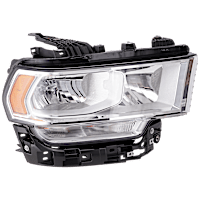Passenger Side Headlight, with Bulb, Halogen, Clear Lens
